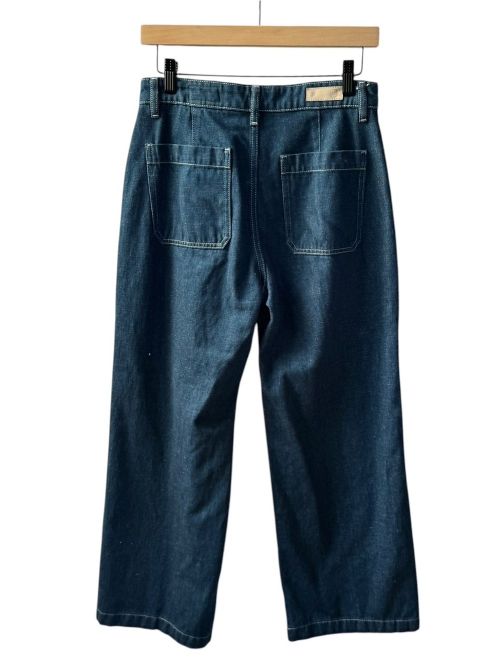 AG Jeans Kassie High-Rise Wide Leg Crop Jeans Size 27 Dark Wash Denim - Picture 4 of 11